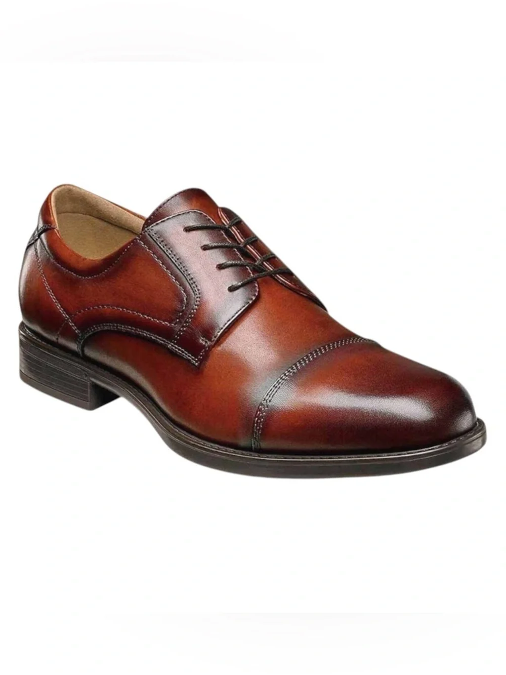 Mens Florsheim Midtown Cap Toe Oxford - Cognac Leather